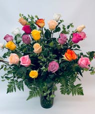 24 Mixed Colored Roses