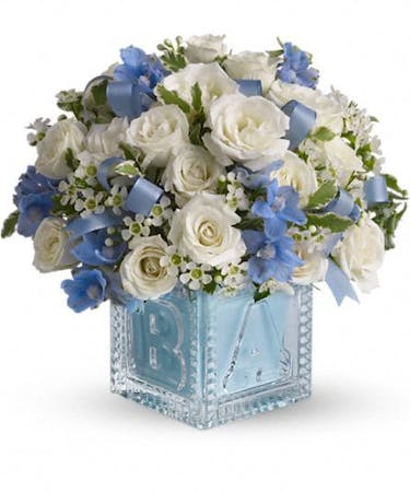 Baby Block For Boy New Baby Flowers Beneva Flowers