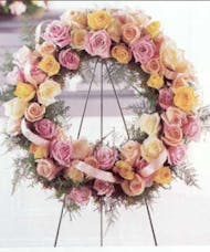 Standing Rose Funeral Wreath