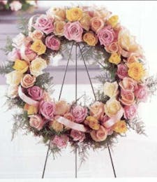 Standing Rose Funeral Wreath