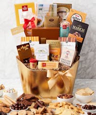Golden Holiday Gourmet Gift Basket
